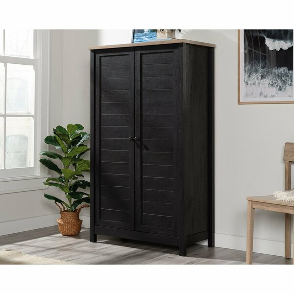 Sauder Cottage Road Storage Cabinet Ro , Hidden storage behind doors to help hide the clutter and chaos 433803
